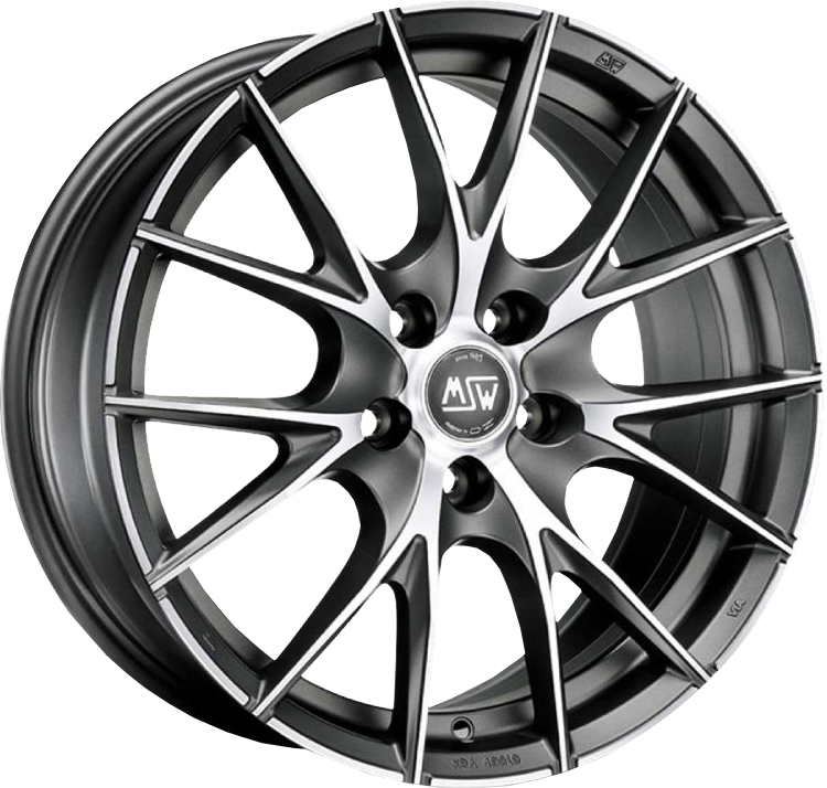 MSW 25 Mat TITANIUM Gepolijst 17 inch velg