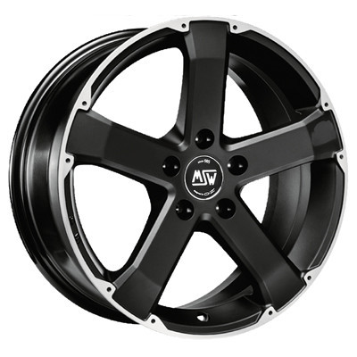 MSW 45 Mat zwart gepolijst 17 inch velg